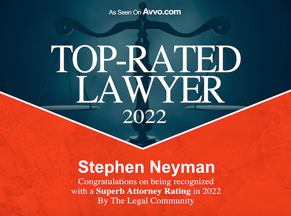 Top-Rated Lawyer 2022 - Avvo - Stephen Neyman